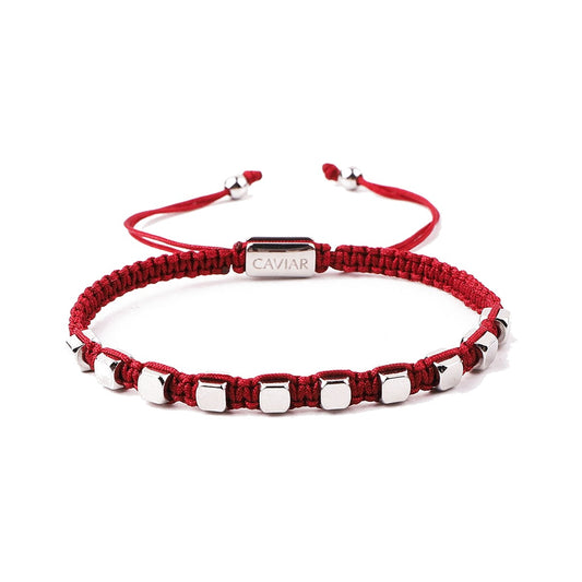 THE RIVET BRACELET · CAV-020-RED-SLV