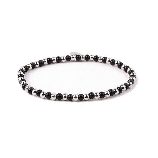 THE ESSENTIEL BRACELET · CAV-009-BLK-SLV