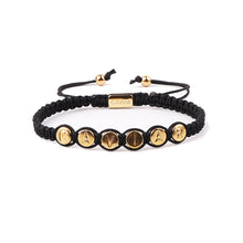 Afbeelding in Gallery-weergave laden, THE MÉDAILLE BRACELET · CAV-016-BLK-GLD